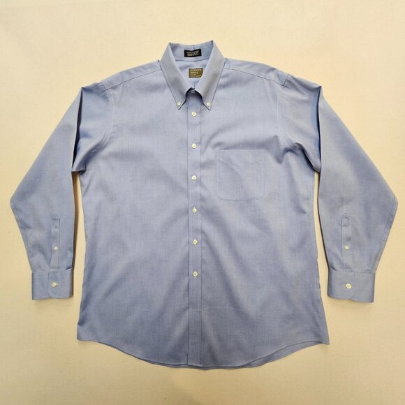 Gitman Brothers Non-Iron 2 Ply Pinpoint Oxford Button Down 16.5 - Picture 2 of 7